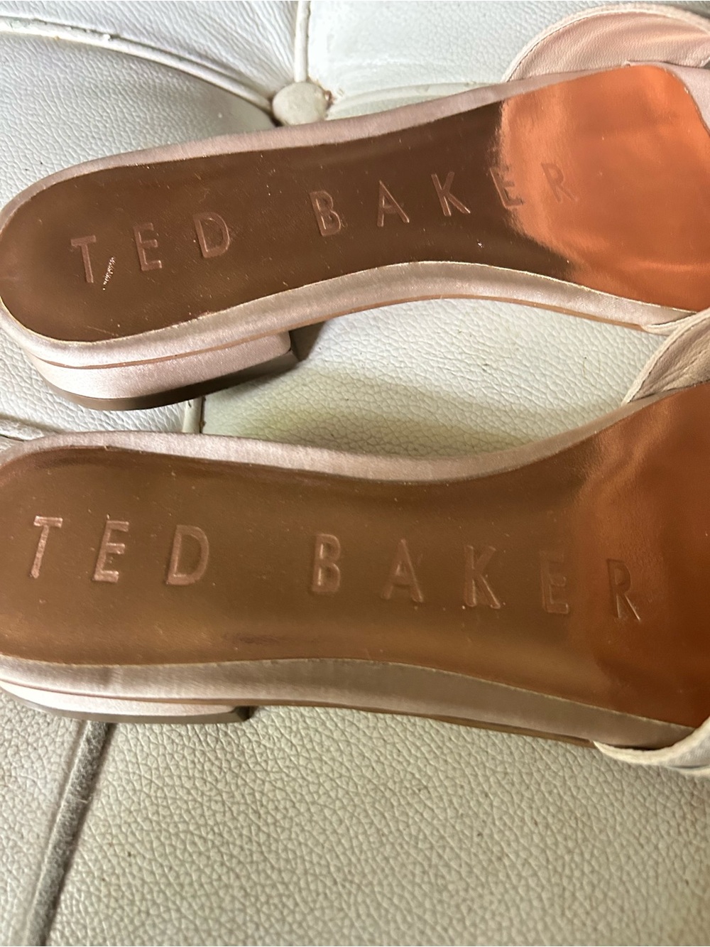 Ted Baker Blush Pink Crystal Hexagon Slide Mules sz 8 NEW - Picture 3 of 7